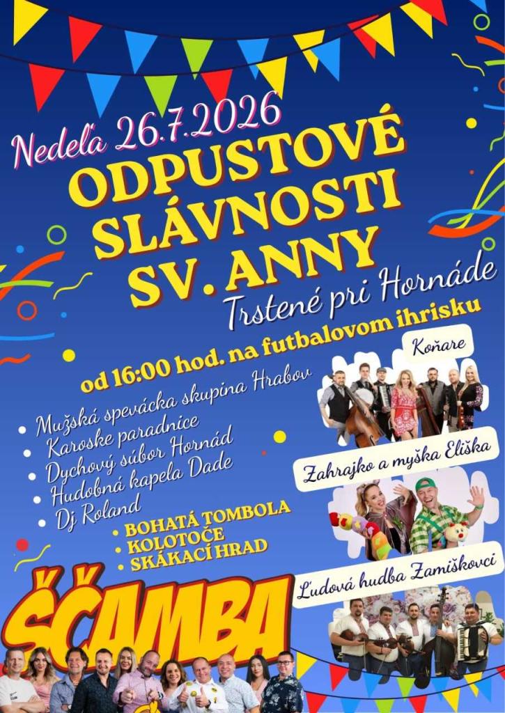 Odpustové slávnosti sv.&nbsp;Anny Trstené pri Hornáde